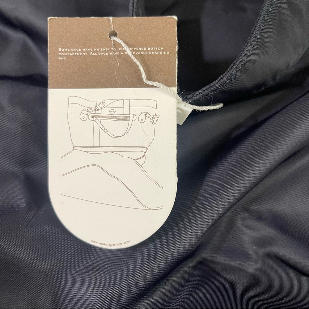 NEST Diaper Bag Dexter Navy Blue and Gold   with Changing Pad - Picture 11 of 13